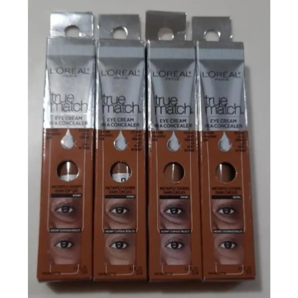 2 Pack ELF Flawless Satin Foundation 350 Toffee 4 Pack True Match‎ Eye Concealer